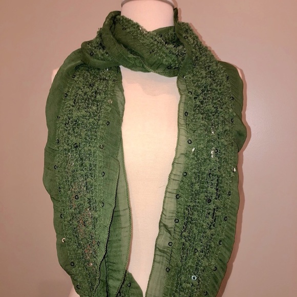 Indigo Soul Green Scarf - Picture 2 of 9